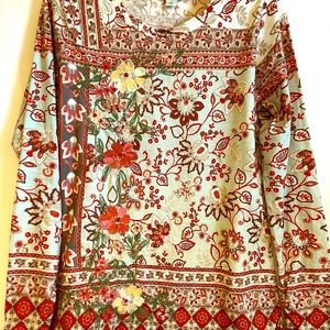 Cotton Blend Embroidered Tee Shirt